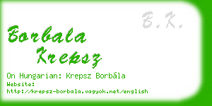 borbala krepsz business card