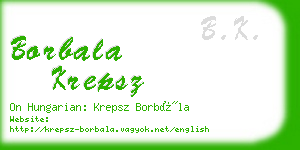 borbala krepsz business card